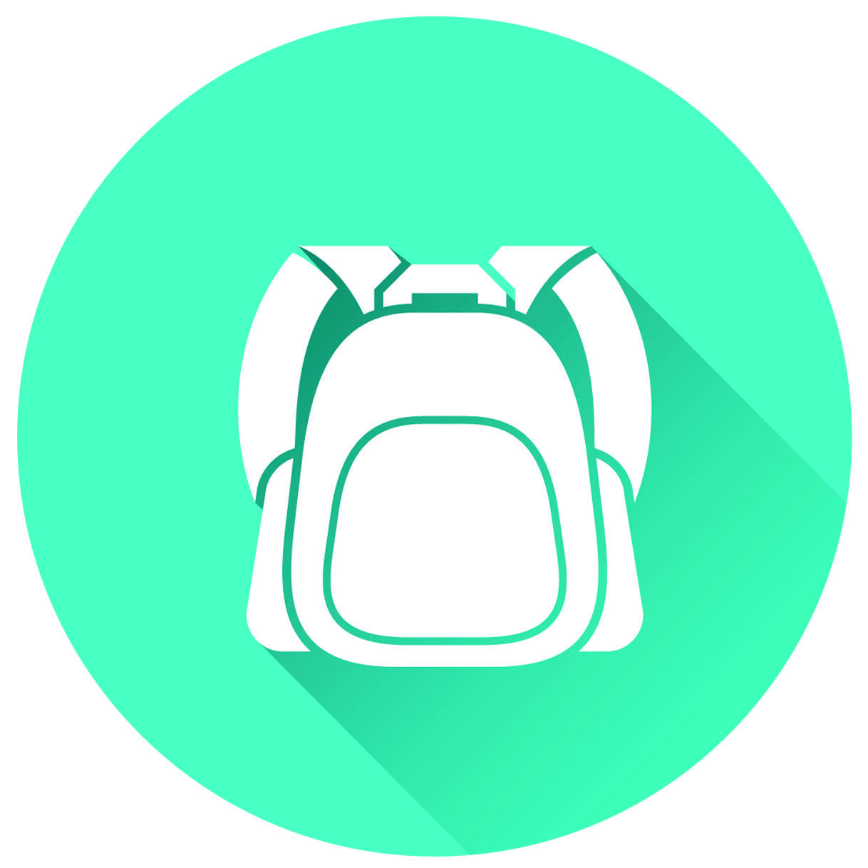 Image of a backpack on a blue background