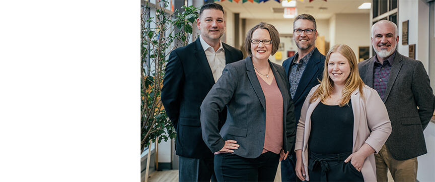 Oct. 2-8 is Wisconsin School Board Week so take time to thank these dedicated school leaders.  Pictured left to right: Rick Risler, Hillarie Roth, Rich Hager, Nicole Breed and Jeremy Zook